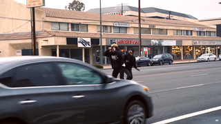 YouTube Ass Jake Paul Appears to Run Through Traffic Blindfolded for <i>Bird Box</i> Challenge<em></em>